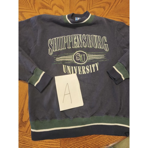 VTG‎ Made In The USA Champion Shippensburg University Sweatshirt Lg Color Block - Picture 5 of 8